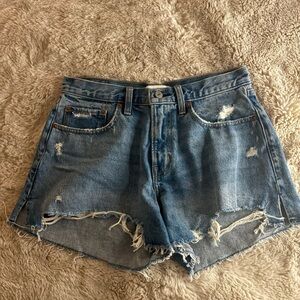 Abercrombie Mid Rise Jean Shorts